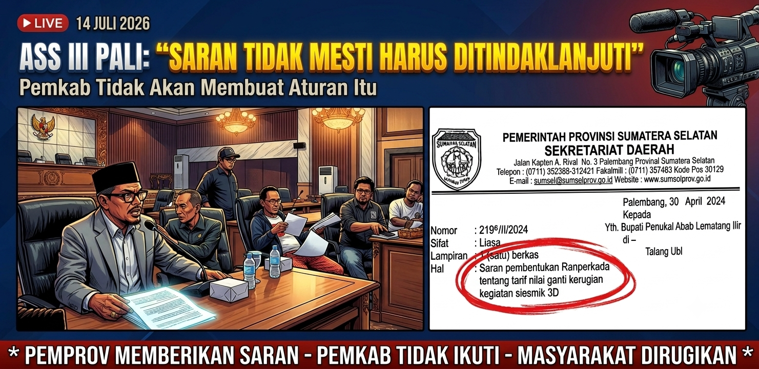 Madeg, Bagian Hukum Pemkab PALI Anulir Saran Pemprov Atur Tarif Seismic 3D
