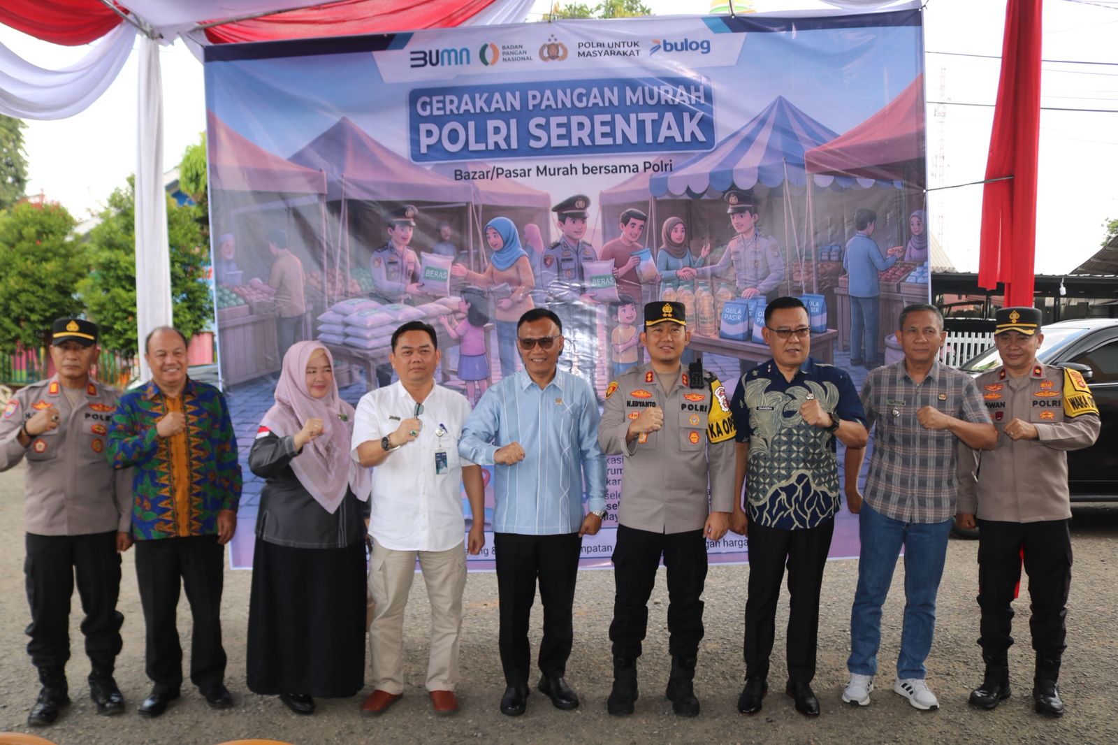 Polres Lahat Gerakan Pangan Murah Jelang Lebaran.