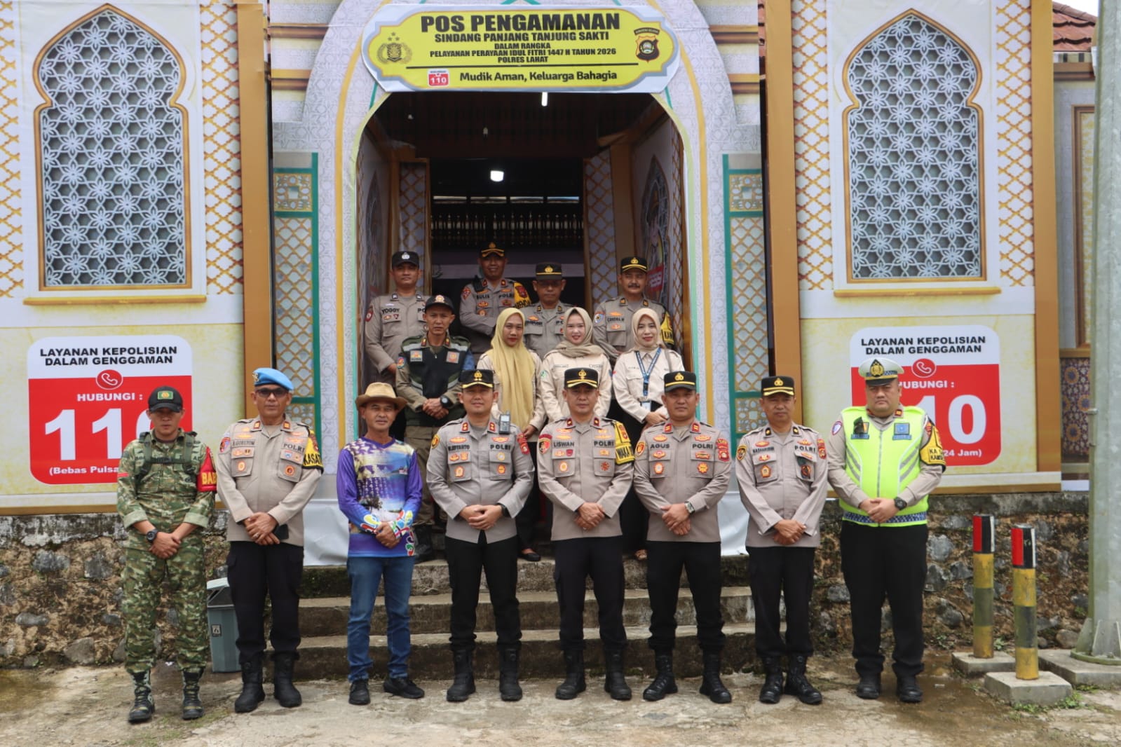 Kapolres Lahat Cek Pos Pam Sidang Panjang OPS Ketupat Musi 2026.