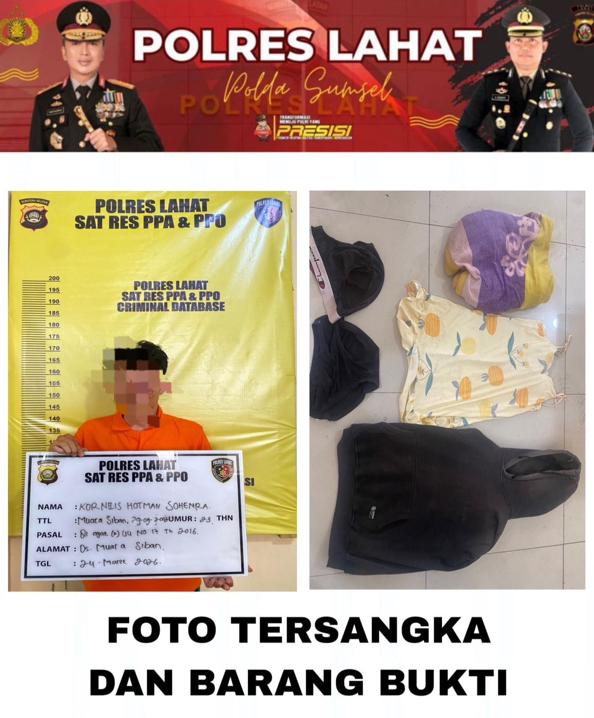 *Polres Lahat Ungkap Kasus Persetubuhan Anak Di Bawah Umur,Pelaku Diamankan*