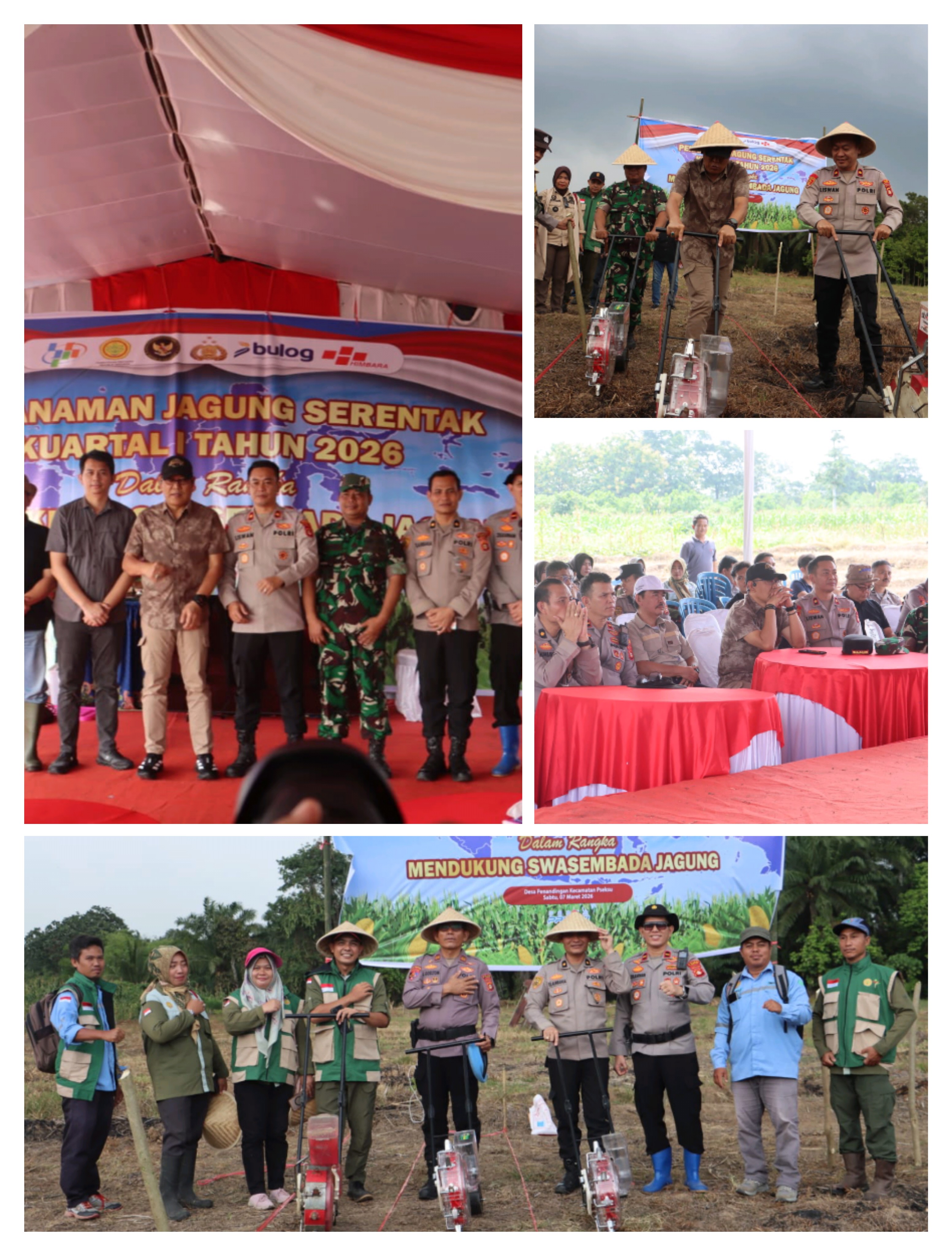 Polres lahat Mendukung kegiatan Penanaman jagung serentak pada kuartal pertama tahun 2026.