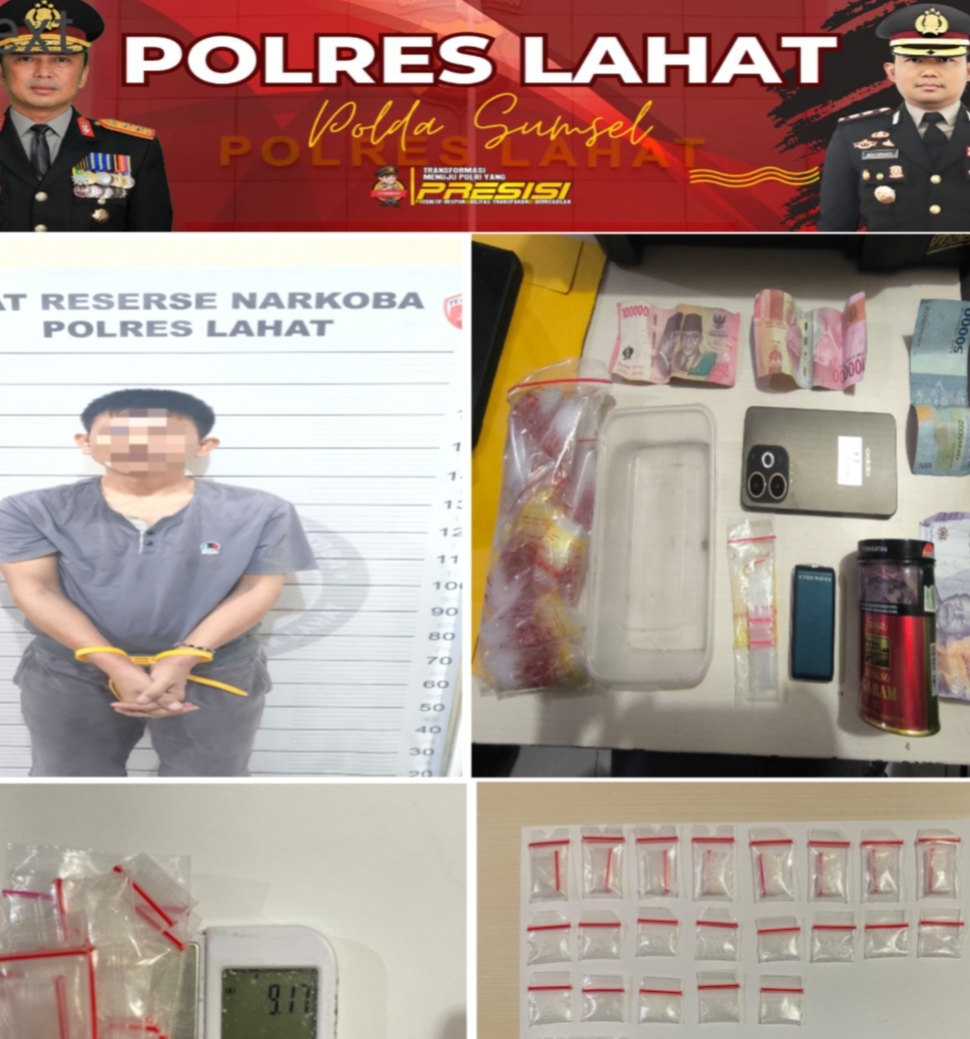 *Satnarkoba Polres Lahat Ungkap Peredaran Narkoba Jenis Sabu Tersangka Berhasil Diamankan*