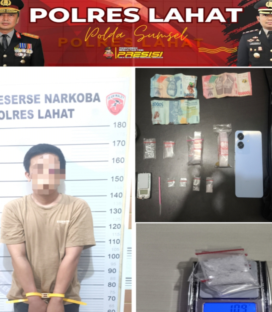 *Ungkap Kasus Peredaran Sabu, Satnarkoba Polres Lahat Tersangka Di Amankan*